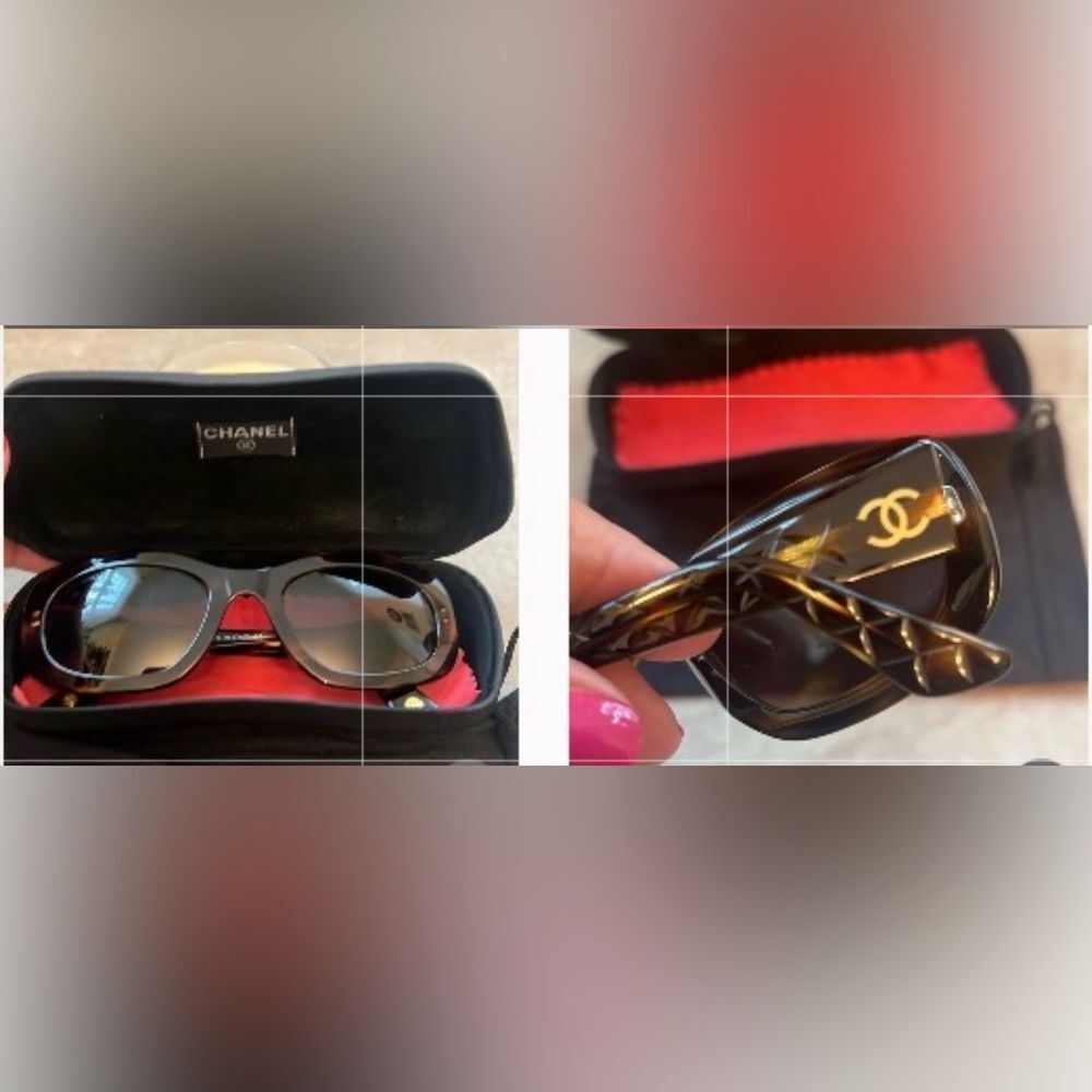 *Chanel* Tortoise VTG Sunglasses w/case EUC